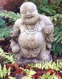 Chinesischer Glcksbuddha mit Reisschlchen