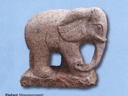 Granitelefant  wasserspeiend