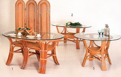 diverse Rattan-Esszimmertische