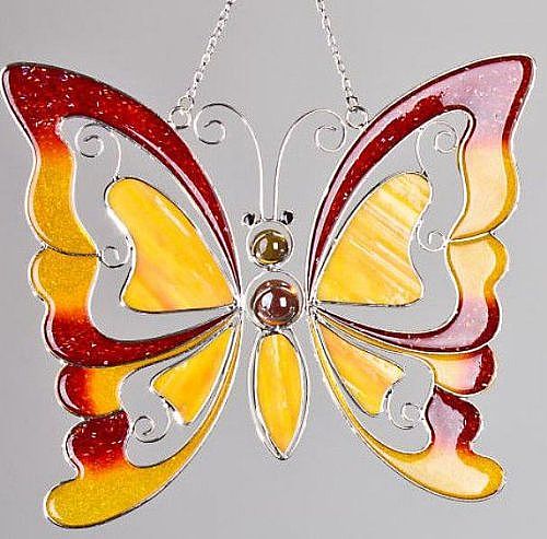 Tiffany Schmetterling rot